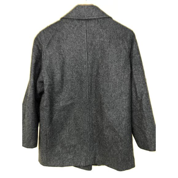 Wool X-Large Peacoat Anchor Button Vintage 90's Y2K Double Breasted Gray XL USA - Picture 9 of 11